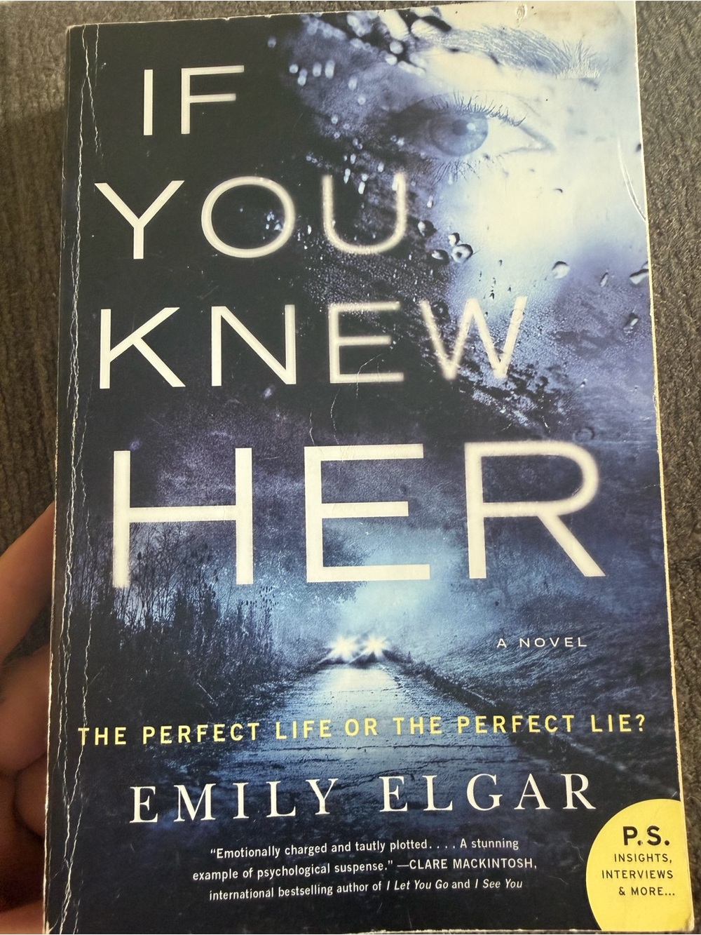 Harper Blue and White Book Back Cover